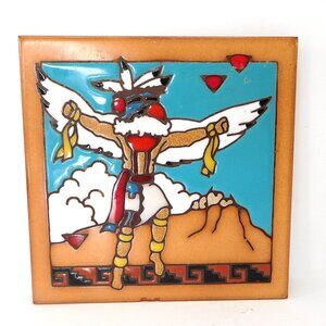 Kachina Eagle Dancer Tile Trivet Handcrafted Masterworks Ceramic